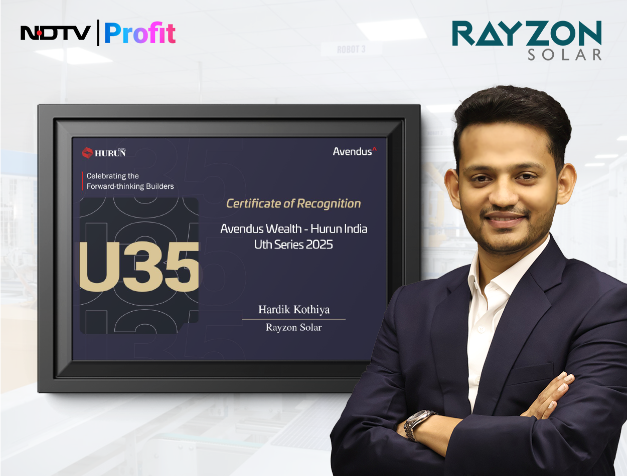 Hurun India U35 List 2025: Hardik Kothiya Of Rayzon Solar Named Youngest Entrepreneur