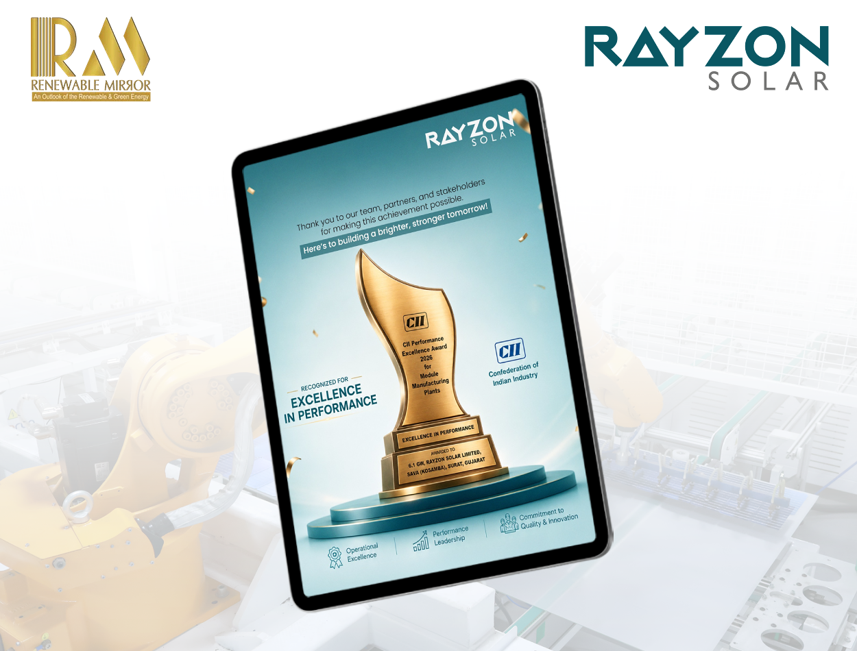 Rayzon Solar Receives CII Performance Excellence Award 2026 for Solar Module Manufacturing