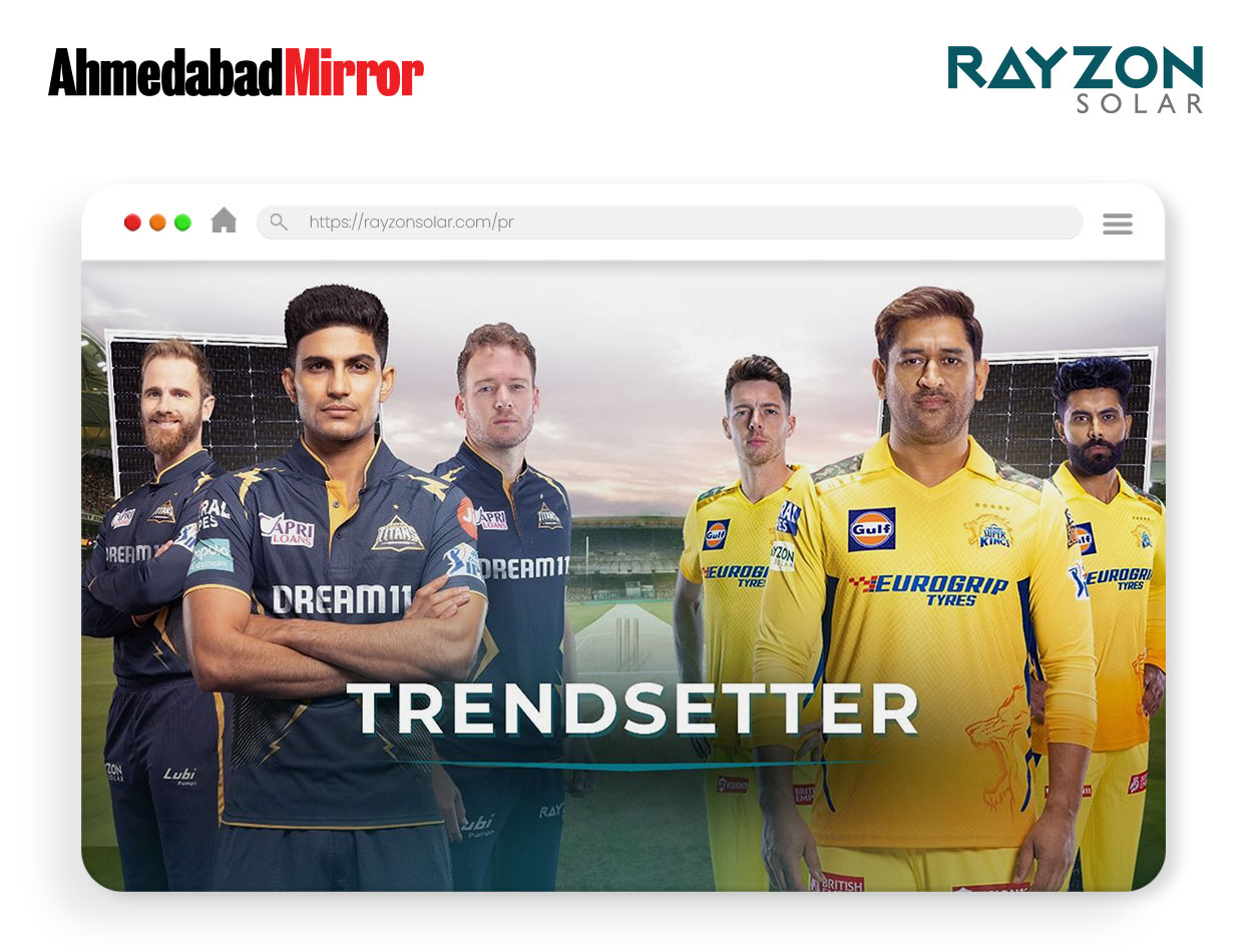 Rayzon Solar forges green partnerships with Gujarat Titans, Chennai Super Kings