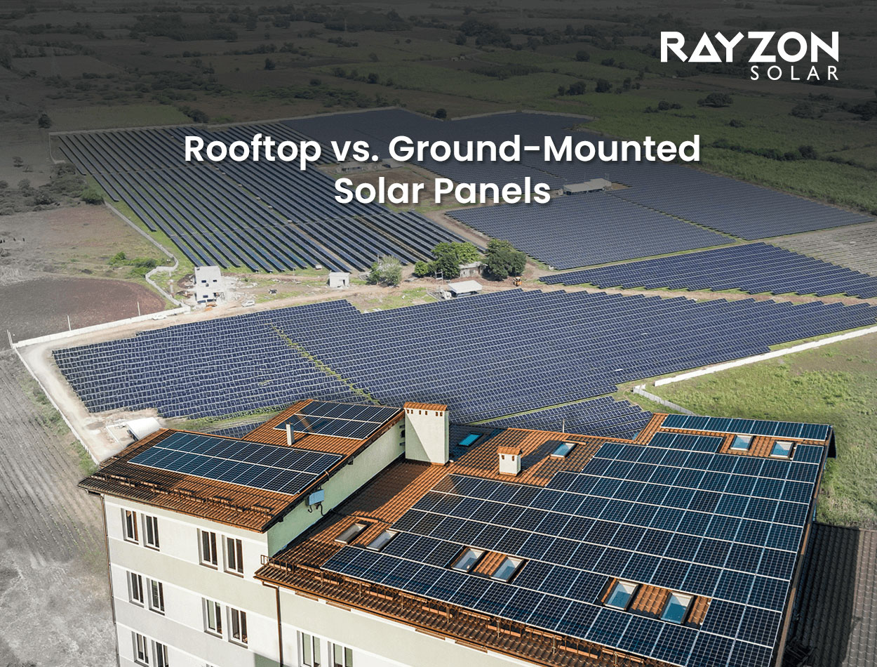 Rooftop vs ground-mounted solar panels comparison: Benefits, installation, and efficiency for homes and businesses.