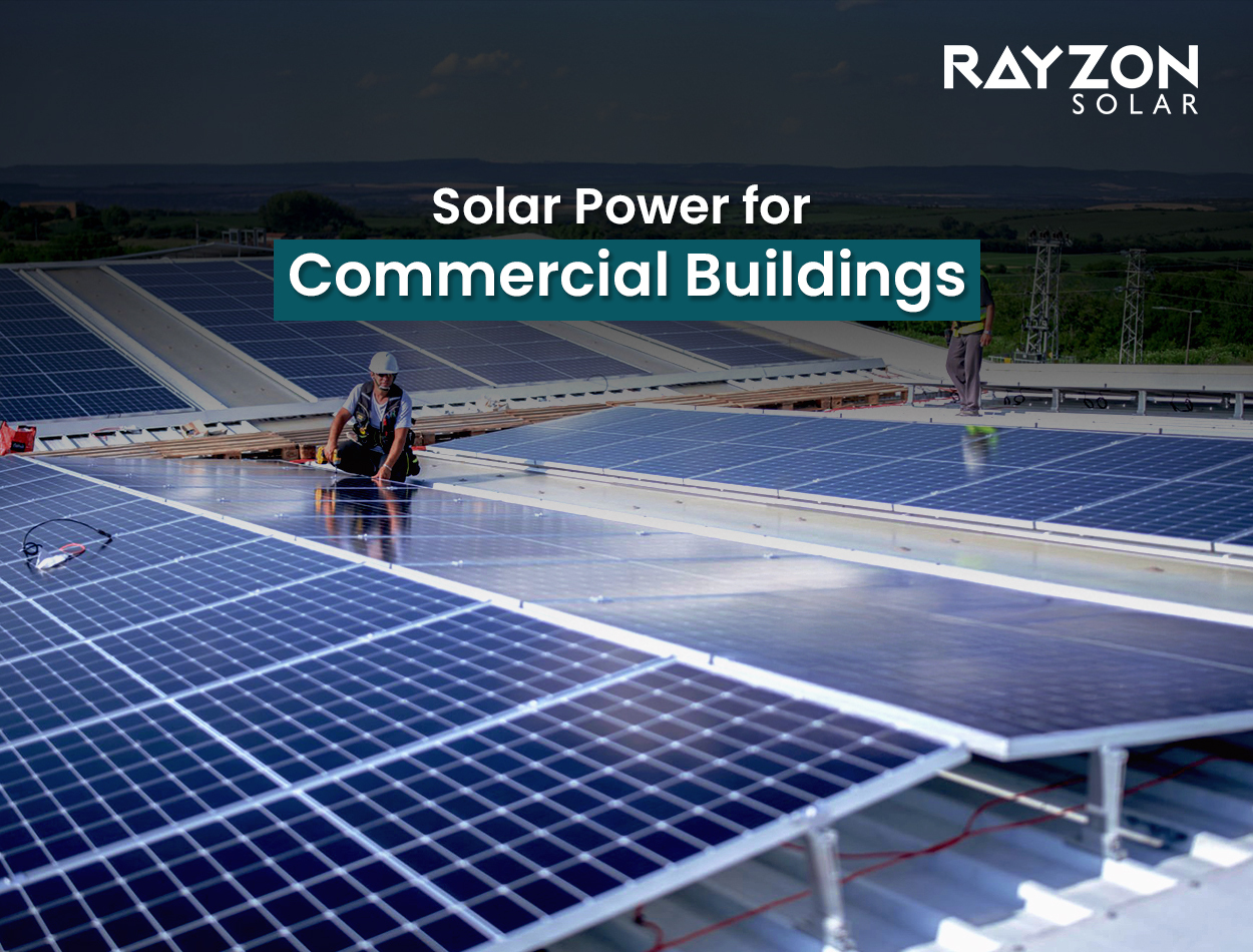 Solar panels installed on a commercial building showcasing sustainable energy solutions.