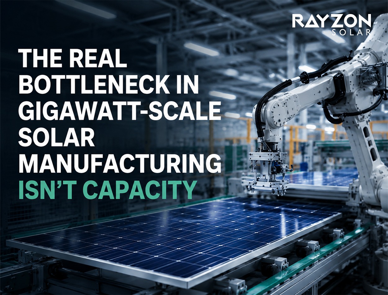 The Real Bottleneck in Gigawatt-Scale Solar Manufacturing Isn’t Capacity