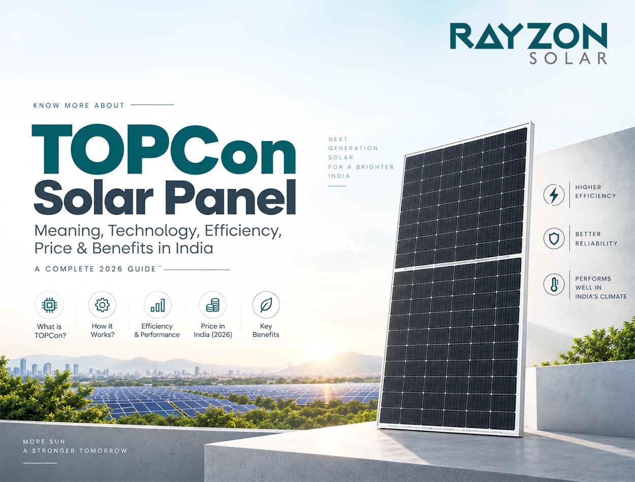 TOPCon solar panel for residential and commercial applications in India