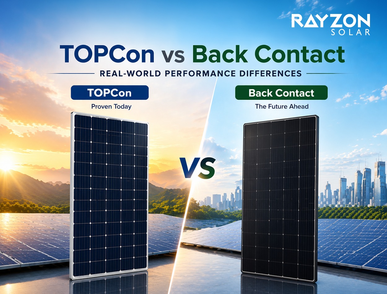TOPCon vs Back Contact Solar Cells